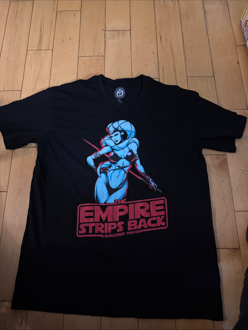 Graphic Black Short-Sleeve Tee — Empire Strips Back Design